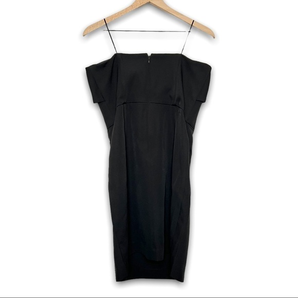 NWT SAM EDELMAN Bow Front Strapless Sweetheart Neckline Sheath Mini Dress Sz 12 - Picture 3 of 5